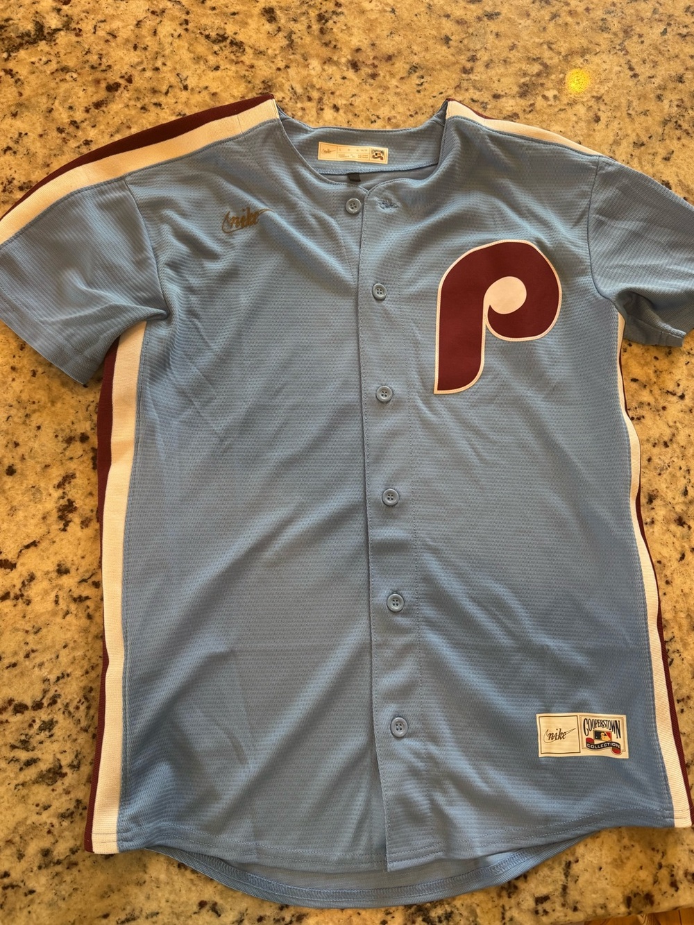 Nike Kids/Youth Powder Blue Phillies Jersey